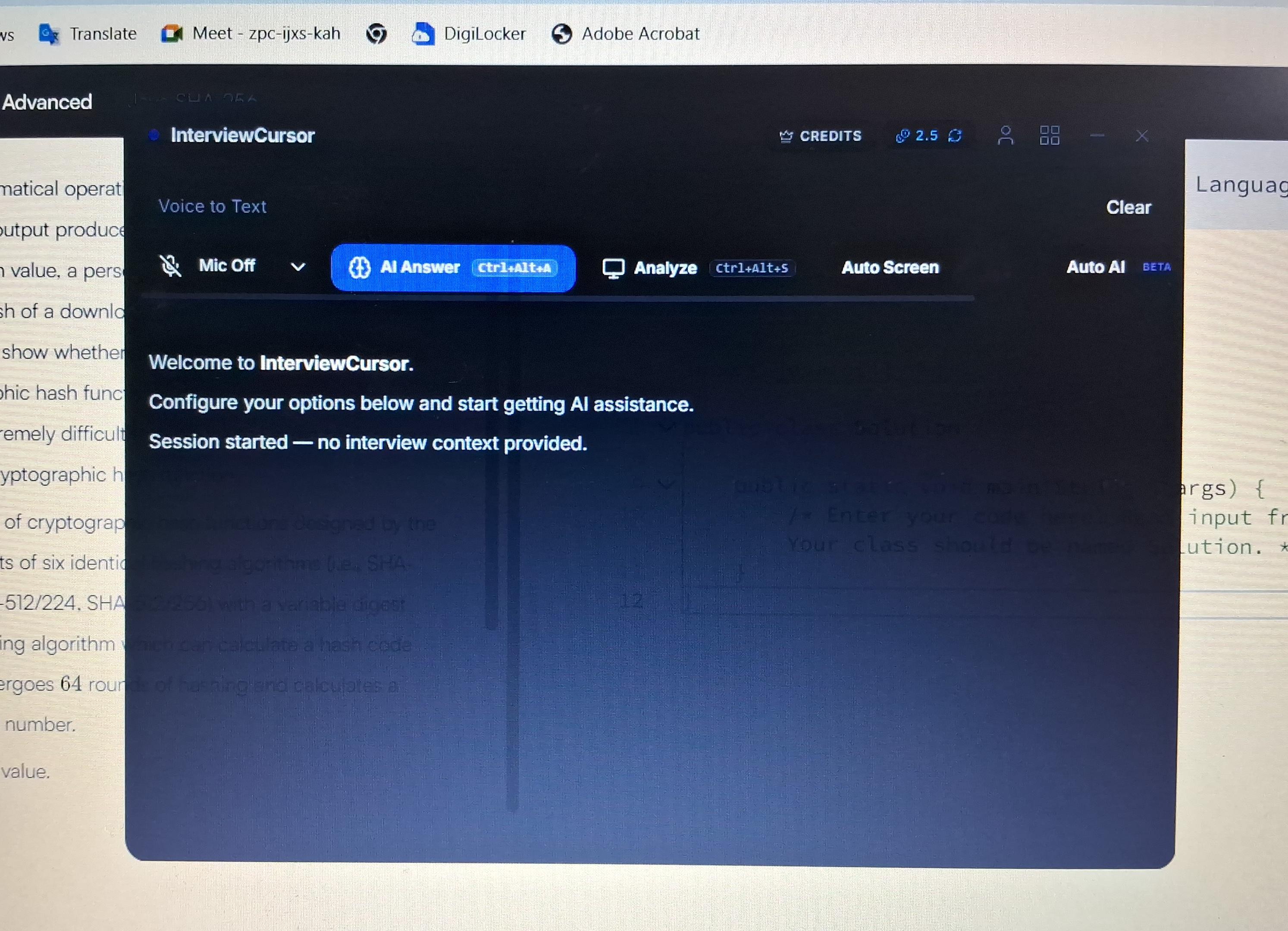 Interview Cursor API and Real-Time Interview Copilot Interface